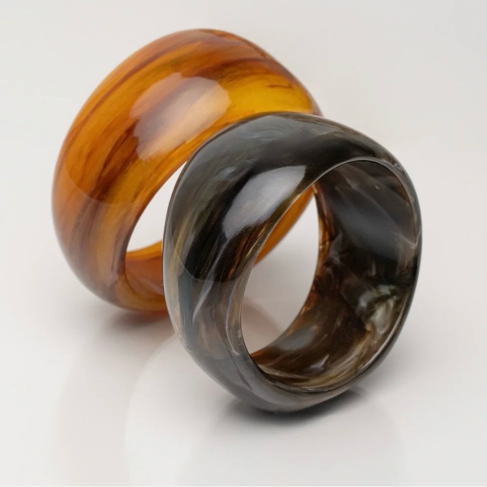 Brand New JLuxlabel Amber Tortoise Shell Bracelet Set - Picture 2 of 5